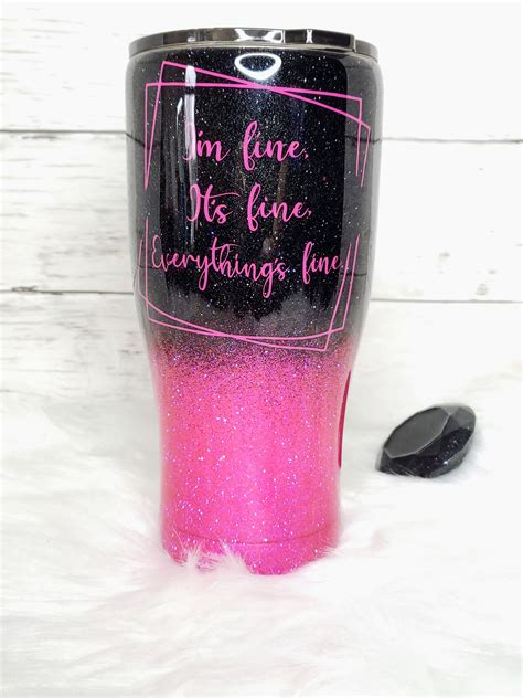 Glitter Ombre Epoxy Tumbler 24 Ounce Glitter Dipped Cup Etsy