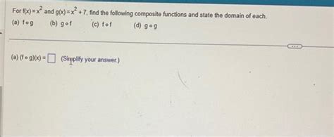 Solved For Fxx2 And Gxx27 Find The Following