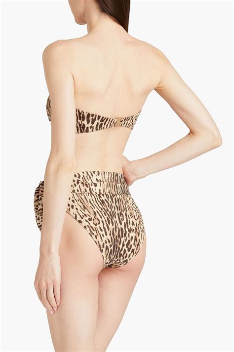 ZIMMERMANN Knotted Leopard Print High Rise Bikini Briefs THE OUTNET