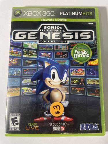 Sonic S Ultimate Genesis Collection Xbox Game Case And Manual