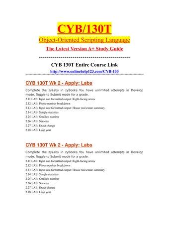 CYB 130T Wk 2 Apply Labs By Bobby Kenny Issuu