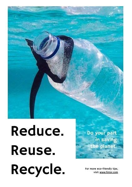 Blue And Environment Friendly Planet Protection Poster Template And