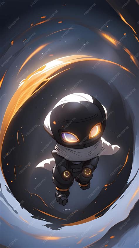 Premium AI Image | Black hole cartoon character design concept artwork ...