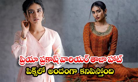 Actress Priya Prakash Varrier Looks Ravishing In Her Latest Hot Pics Goes Viral