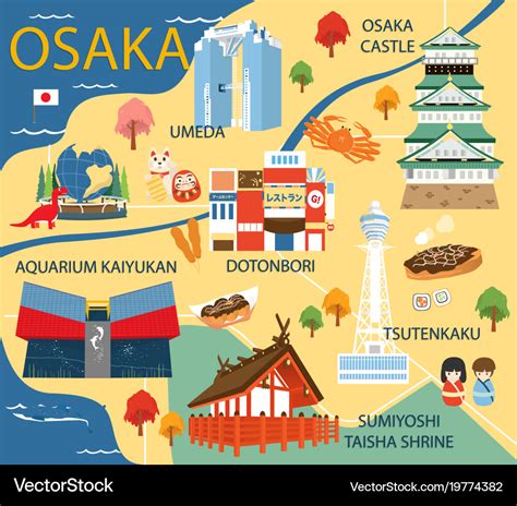 Osaka Japan Tourist Map