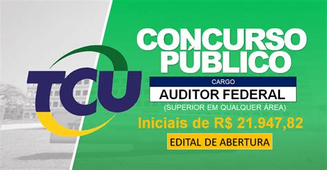 Concurso TCU Iniciais De R 21 947 82 Para Candidatos Superior Em