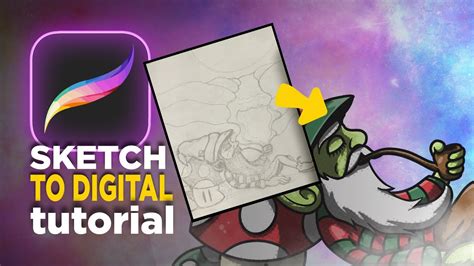 How To Turn A Sketch To Digital Art With Procreate Youtube