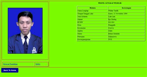 Contoh Html Biodata Sederhana Cara Membuat Biodata Sederhana Membuat