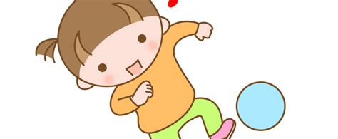 人物のイラスト素材、ボール遊びをする子ども、女の子のワンポイントイラスト 無料イラスト素材｜templatebox