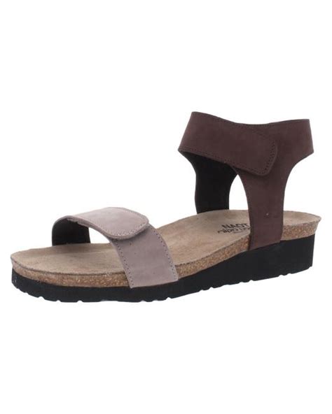 Naot Alba Cushioned Footbed Wedge Sandals In Brown Lyst