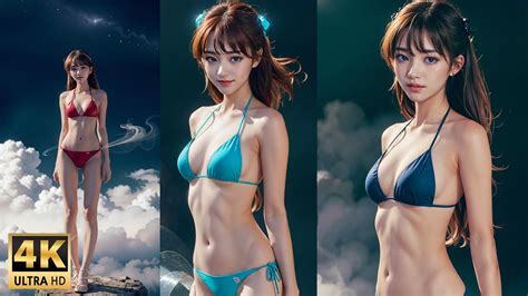 4K AI Art Bikini Asuka Bikini LOOKBOOK Zicasso Ai Art アスカラングレー