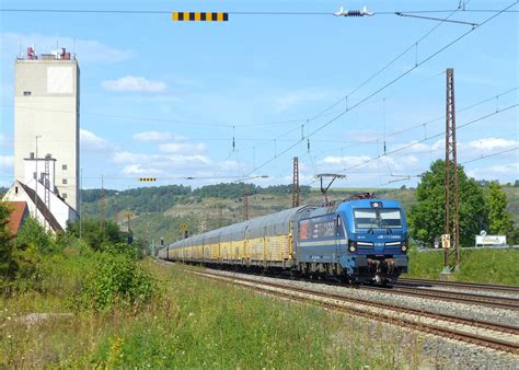 RTB Cargo 192 016 mit einem ARS Autotransportzug Richtung Würzburg am