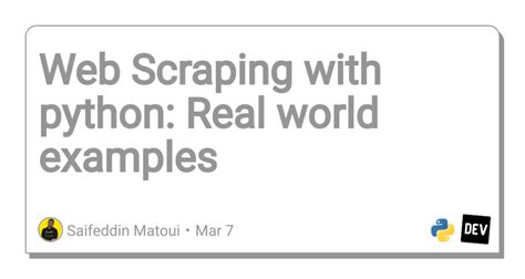 Web Scraping With Python Real World Examples Prodsens Live