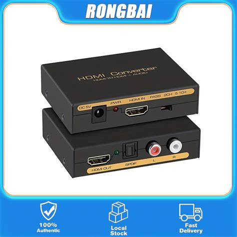 P Hdmi To Hdmi Optical Spdif Rca L R Extractor Converter Audio