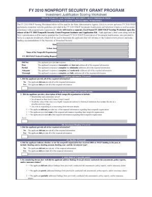 Fillable Online Fema Omb Control 1660 0110 Fy 2013 Nsgp Form Fax Email