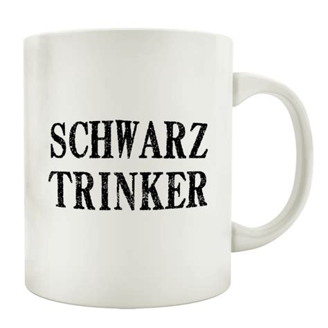 TASSE Becher SCHWARZTRINKER Kaffee Geschenk Büro Arbeit Küche Shabby