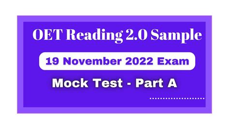 OET 2 0 Reading With Answers OET Reading Sample For Nurses Part A