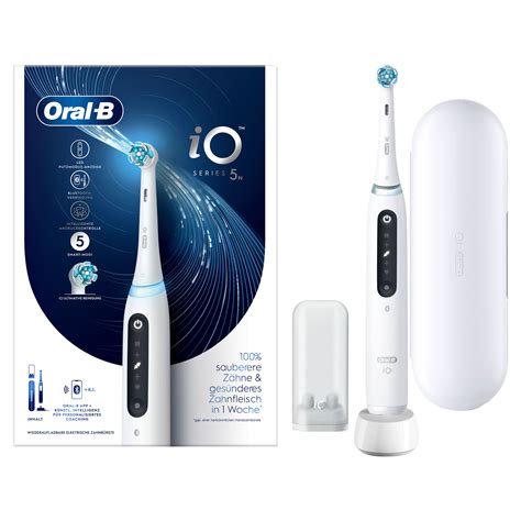 Oral B Elektrische Zahnbürste iO Series 5 Reiseetui in Weiß 1 St