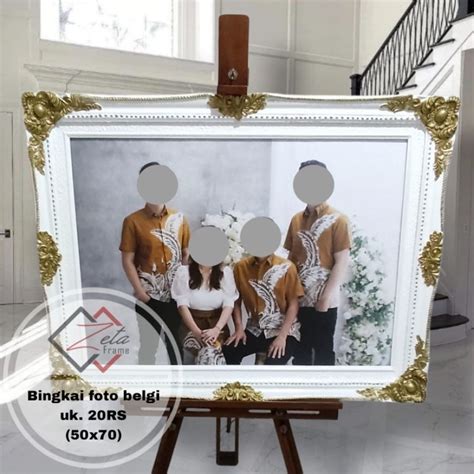 Jual Pigura Foto Ukir Belgi Clasic Putih Gold Bingkai Foto Uk Rs