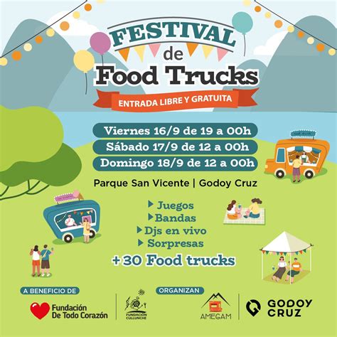 Festival De Foodtrucks Del 16 Al 18 En El Parque San Vicente Godoy Cruz