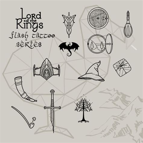 Lord of the Rings Flash Tattoo Series