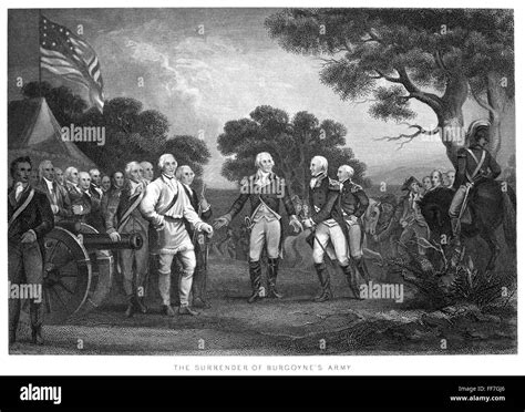 Saratoga Entrega 1777 Ngeneral John Burgoyne Rendirse A Horatio