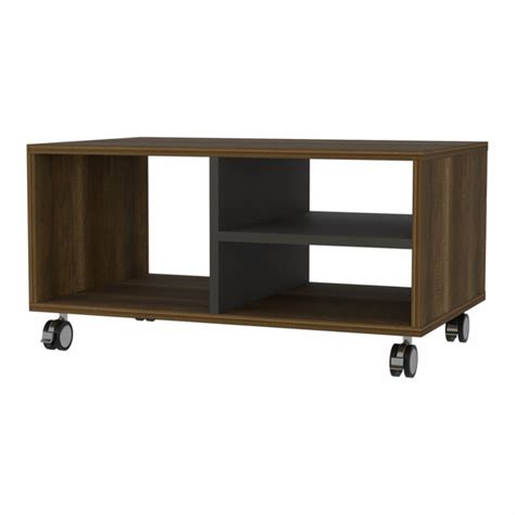 Latitude Run Table Basse Roulettes Avec Rangement Wayfair Canada