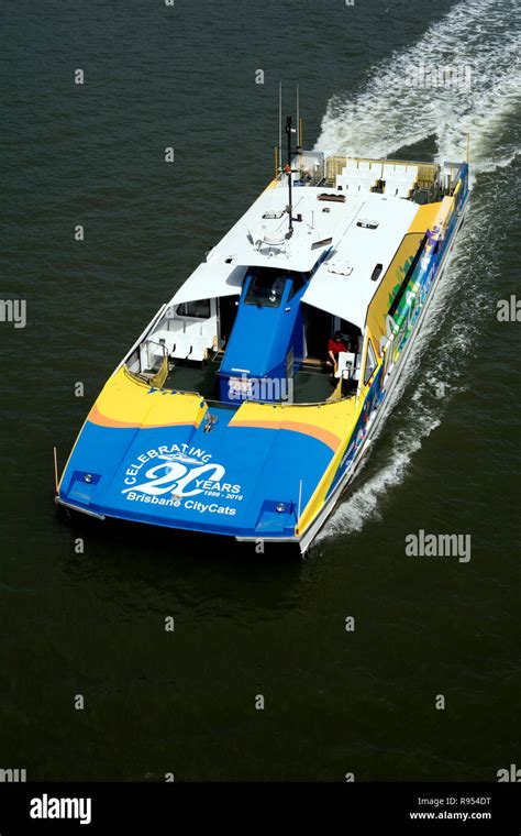 CityCat Catamaran On Brisbane River Brisbane Queensland Australia