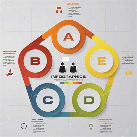 Simple Editable 5 Pasos Diagramas De Diagramas Plantilla Grafico O Images