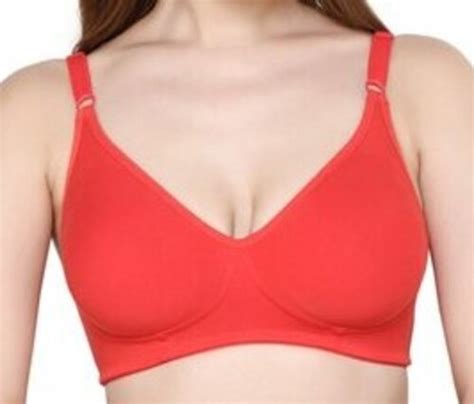 Red Color 4 Way Lycra Solid Plain Non Padded Ladies Stylish Bra At Best