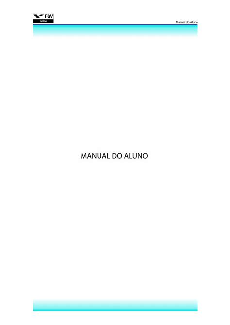 PDF MANUAL DO ALUNO FGVsv Manual Do Aluno 6 PERFIL