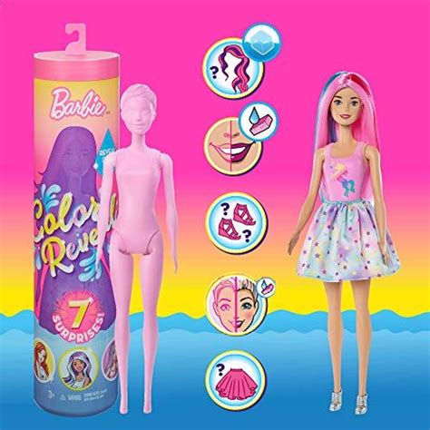 Barbie Color Reveal Doll With 7 Surprises Water Reveals Dolls Look