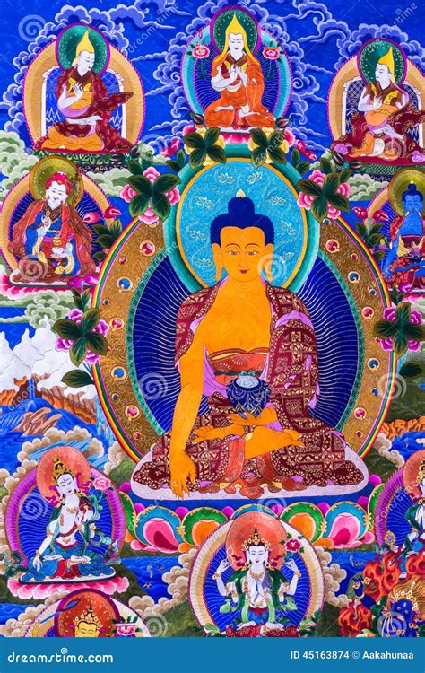 Tibetan Thangkas Buddha Picture Editorial Stock Image Image Of China