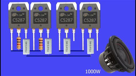 Diy Powerful Ultra Bass Amplifier Supply Transistor New Circuit How