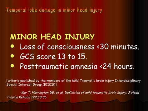 Minor head injury