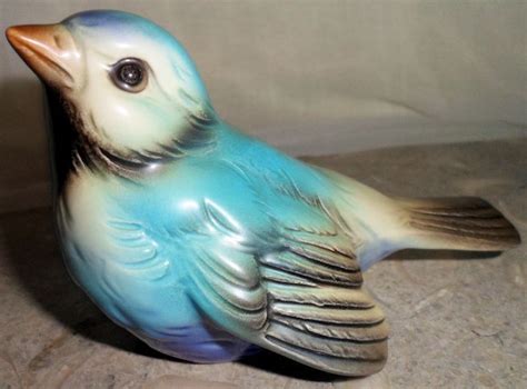 Vintage Goebel Porcelain Blue Bird Hand Painted Figurine Hummel Germany