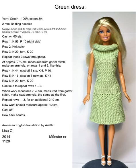 Free Barbie Clothes Knitting Patterns