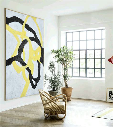 Large Abstract Art, Hand Painted Aclylic Painting On Canvas Minimalist ...