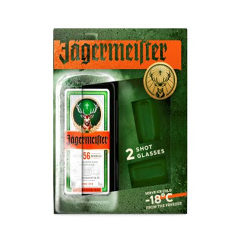 Boozcl Kit Jagermeister 2 Vasos Shots 1x Licor Jagermeister 700cc