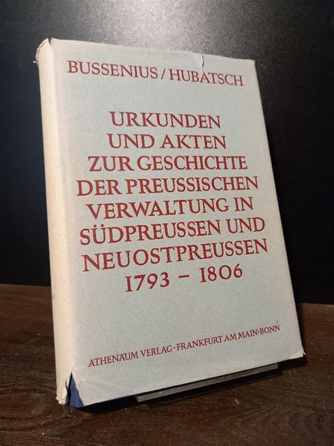 Urkunden Und Akten Zur Geschichte Der Preu Ischen Verwaltung In