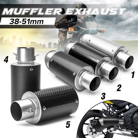 Buy Inlet 38 51mm Motorcycle Exhaust Pipe Muffler Stainless Steel Sc Gp Racing