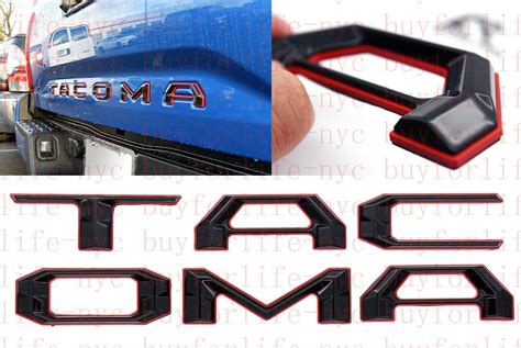 Tailgate Insert Letters Fits 2016 2021 Toyota Tacoma Badge 3D Raised