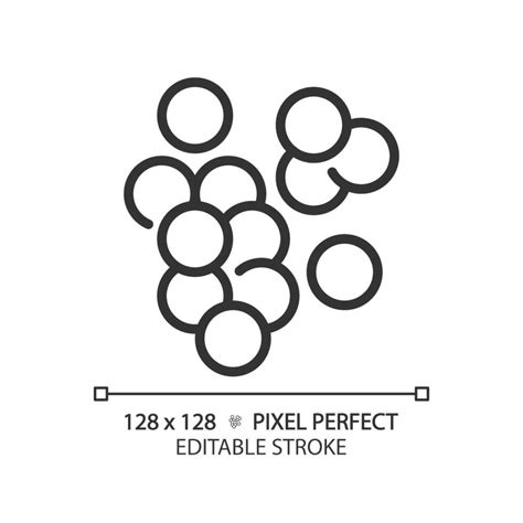 D Pixel Perfect Editable Black Coccus Icon Isolated Vector Simple