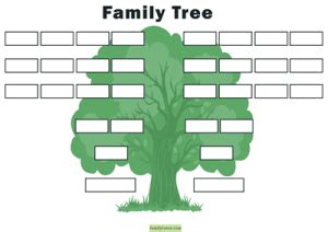 Blank Family History Tree Template