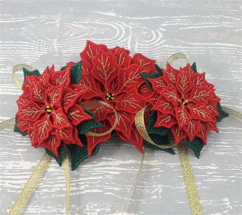 25 3d Poinsettia Machine Embroidery Designs Carrera San Miguel