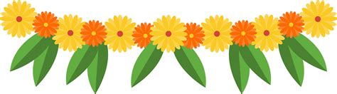 Hand drawn garland illustration Vector Flower PNG Image