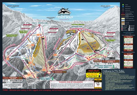 Mt. Baker Trail map - Freeride