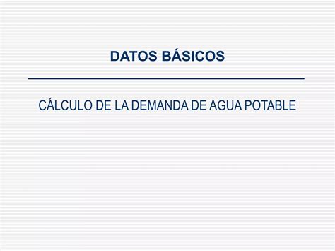 Calculo De Demanda Ppt