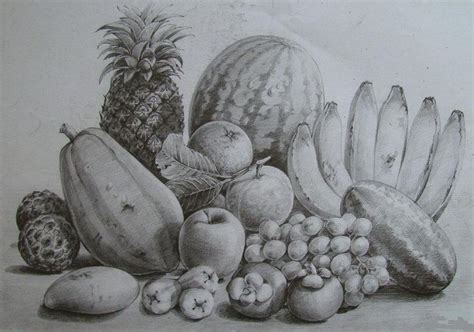 Some fruits by thy99 | Life drawing, Fruits drawing, Fruit sketch