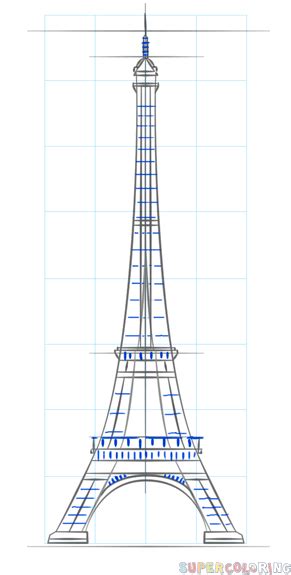 How To Draw The Eiffel Tower Step By Step Drawing Tutorials